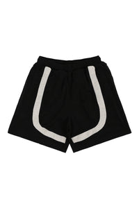 FORGIVENESS BLACK AND CREAM SHORTS