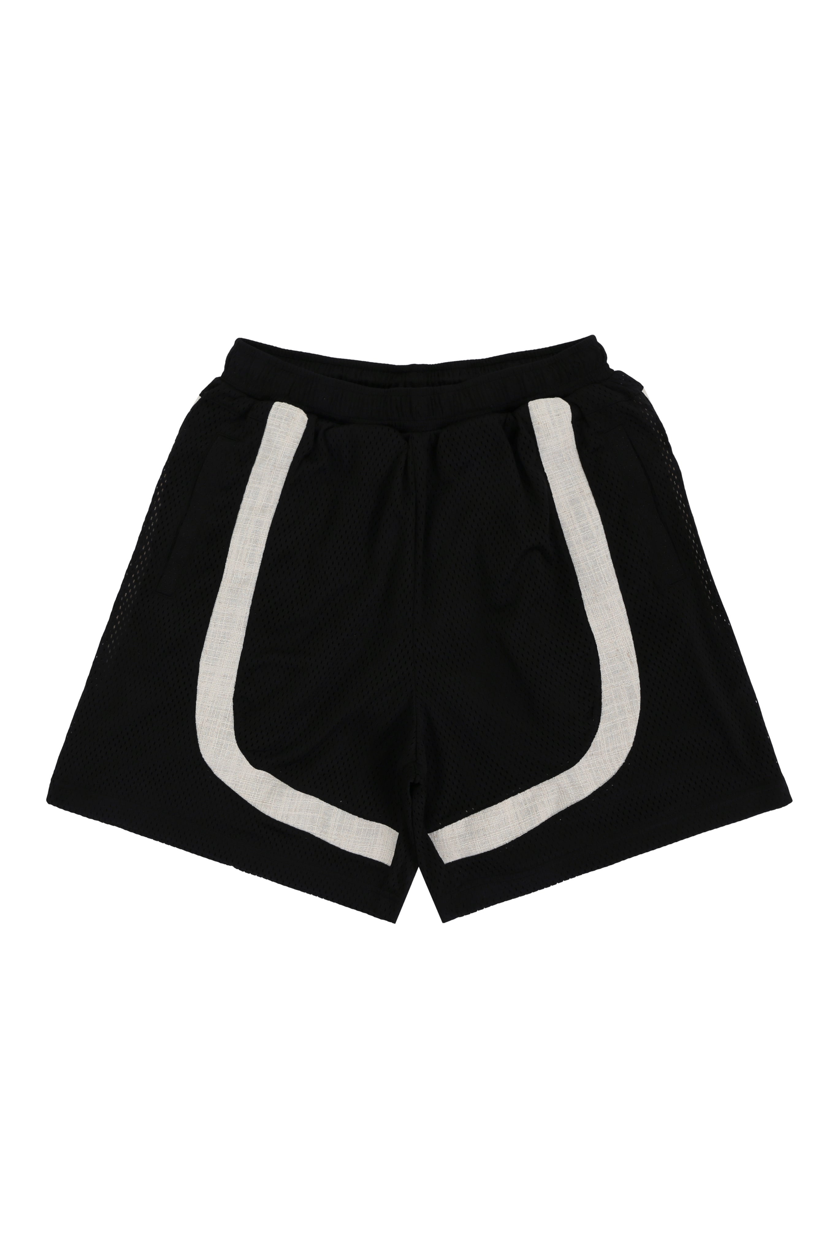 FORGIVENESS BLACK AND CREAM SHORTS