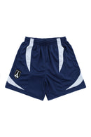 Striped patch logo basketball shorts