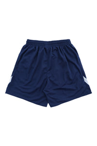 Striped patch logo basketball shorts