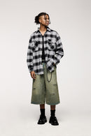 INFLATION CHECKERS WHITE AND BLACK JACKET