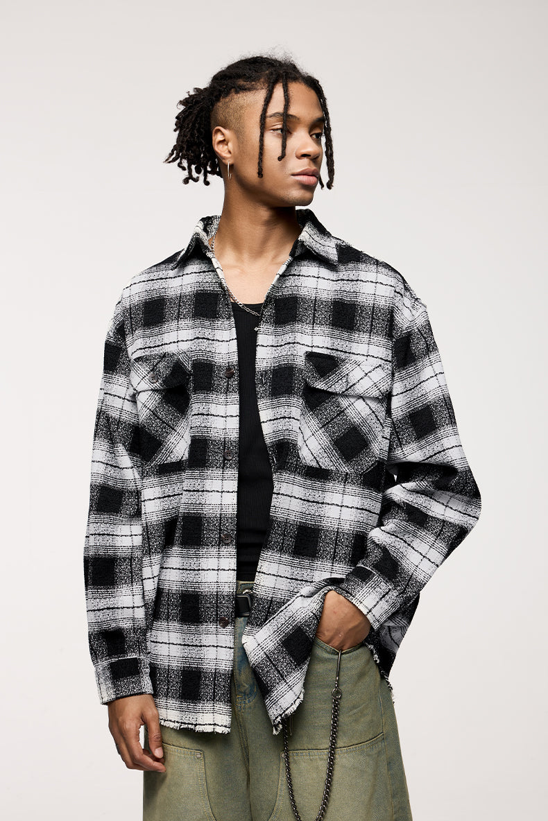 Oversized lumber jacket