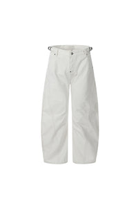 CK9521 WHITE BOWLEG JEAN