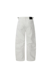 CK9521 WHITE BOWLEG JEAN