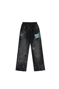 ST LOIUS SAINT VINTAGE BLUE AND BLACK PANTS