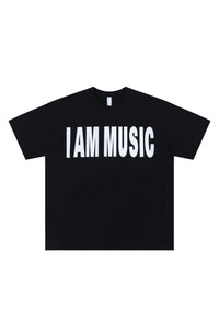I AM MUSIC STATEMENT TEE-black