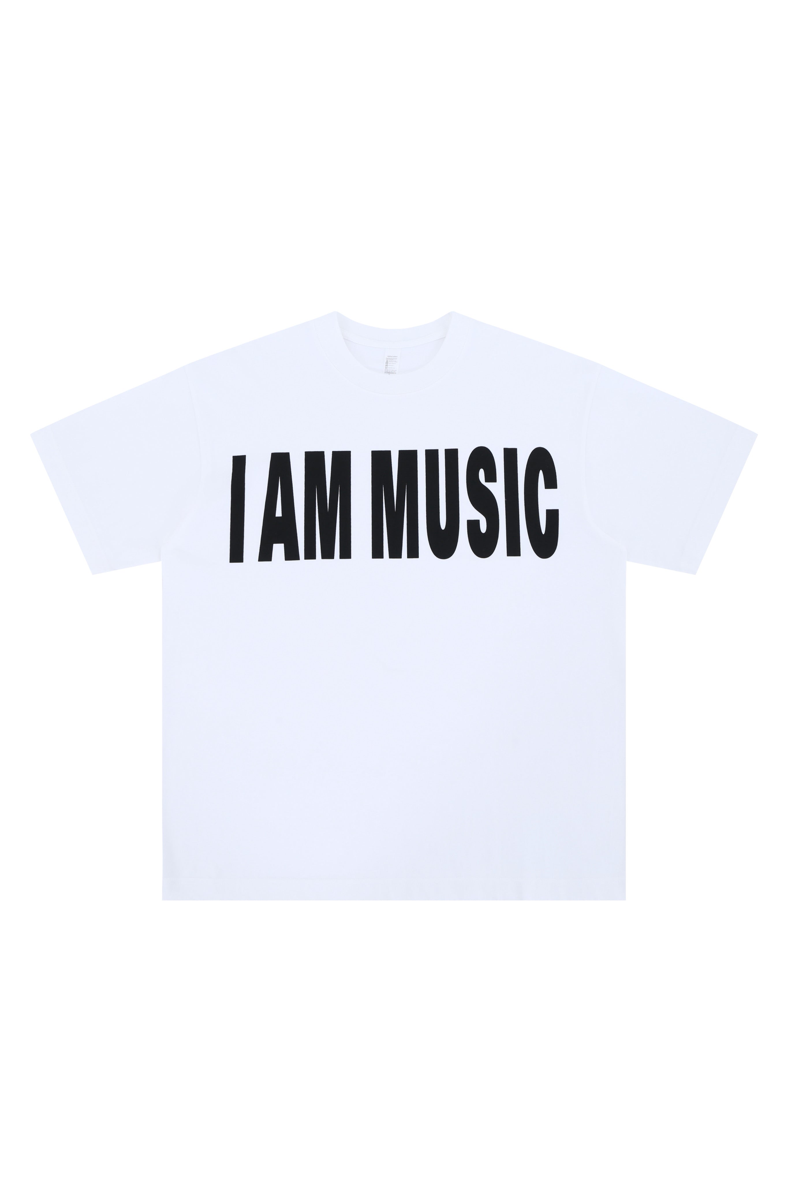I AM MUSIC STATEMENT TEE-white