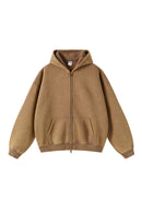 AR TIE MASTER COFFEE BROWN ZIP HOODIE