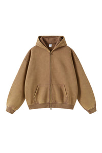AR TIE MASTER COFFEE BROWN ZIP HOODIE