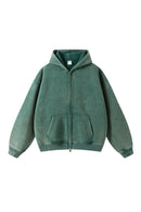 AR TIE MASTER FADED GREEN ZIP HOODIE