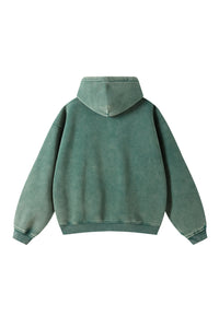 AR TIE MASTER FADED GREEN ZIP HOODIE
