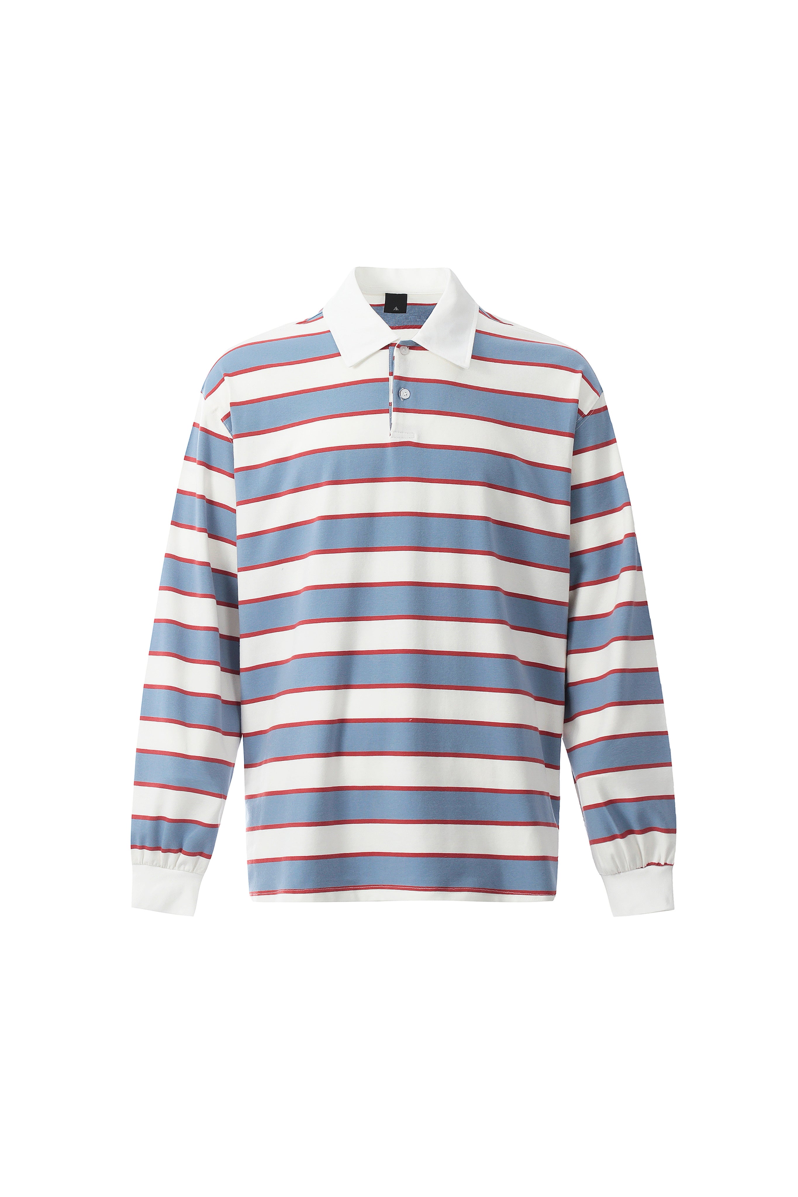 RETRO STRIPED RUGBY POLO – Sky Blue