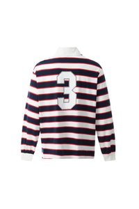 WIIKN POLO DARK  BLUE AND  WHITE LONGSLEEVES