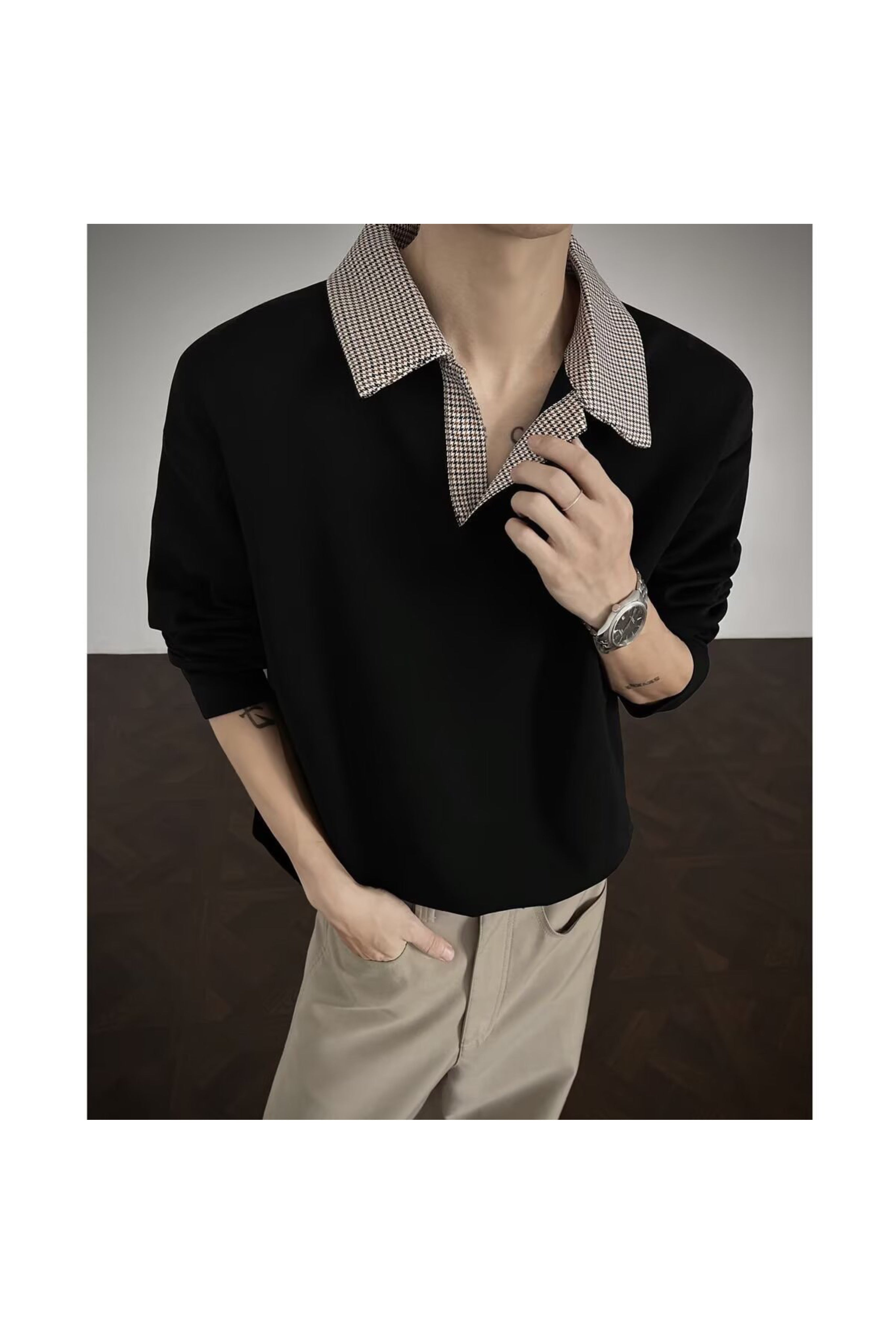 LEVEL UP PLAID COLLAR SHIRT