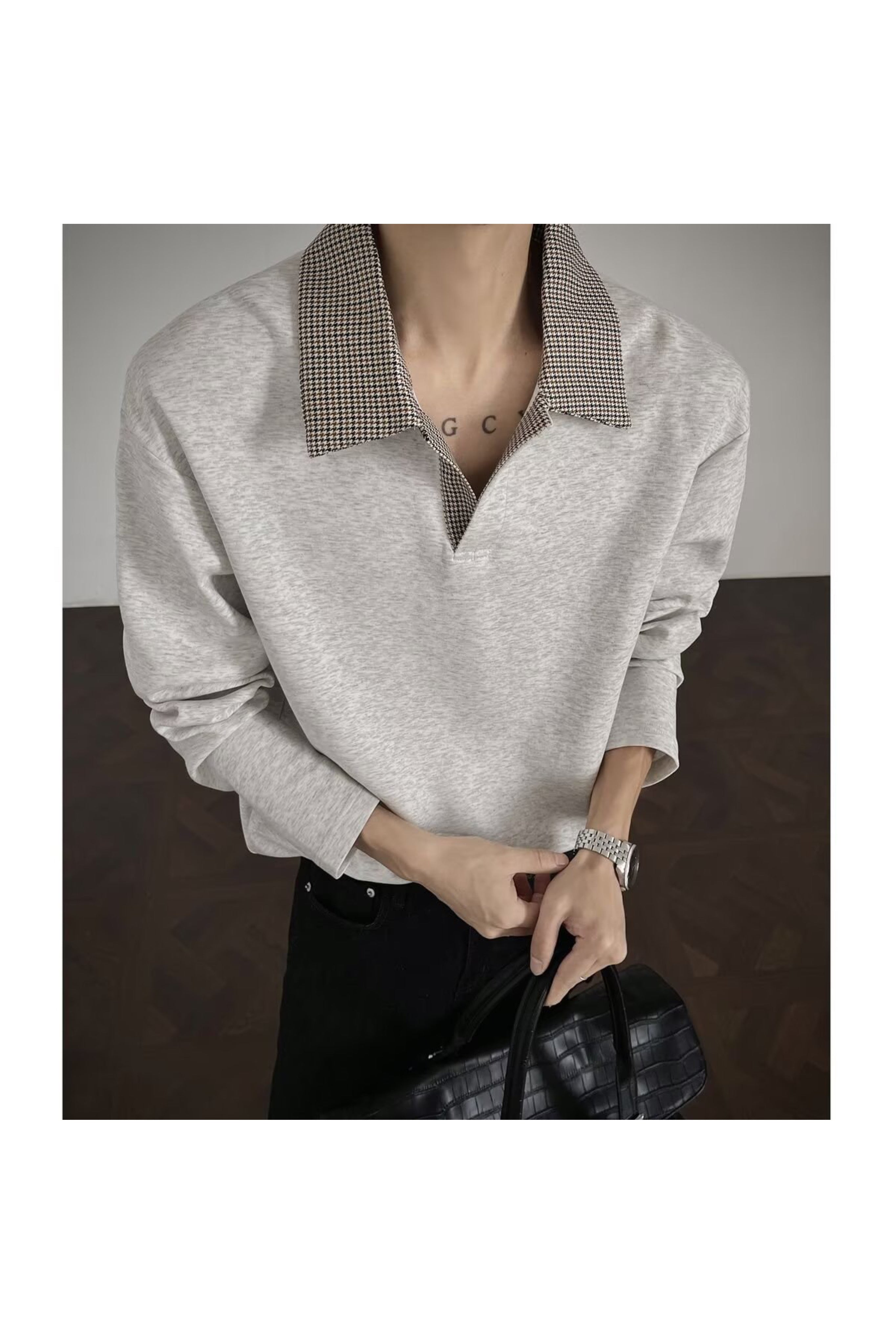 LEVEL UP PLAID COLLAR SHIRT