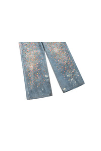 STARLIGHT SPLATTER BLUE JEANS