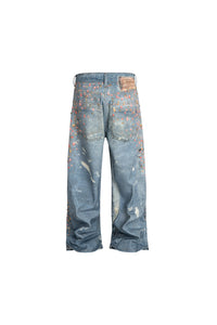 STARLIGHT SPLATTER BLUE JEANS