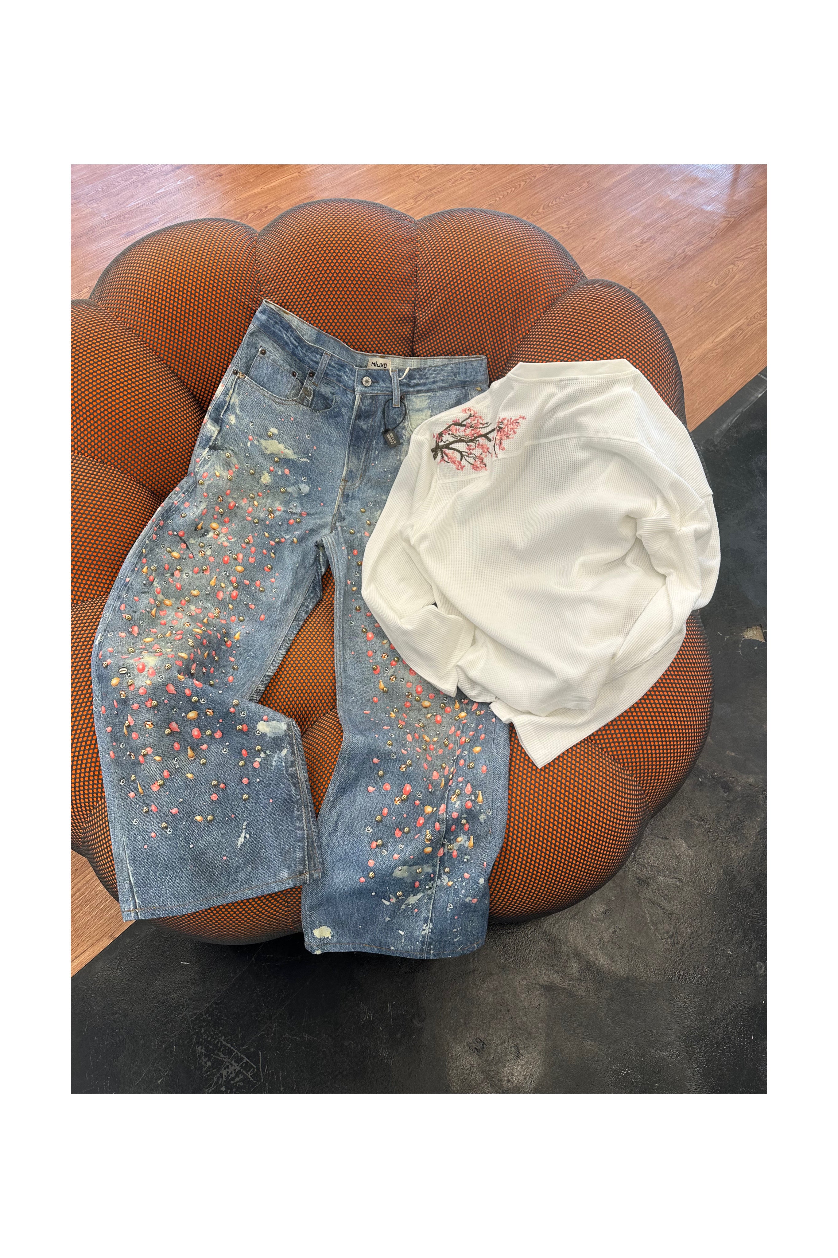 STARLIGHT SPLATTER BLUE JEANS