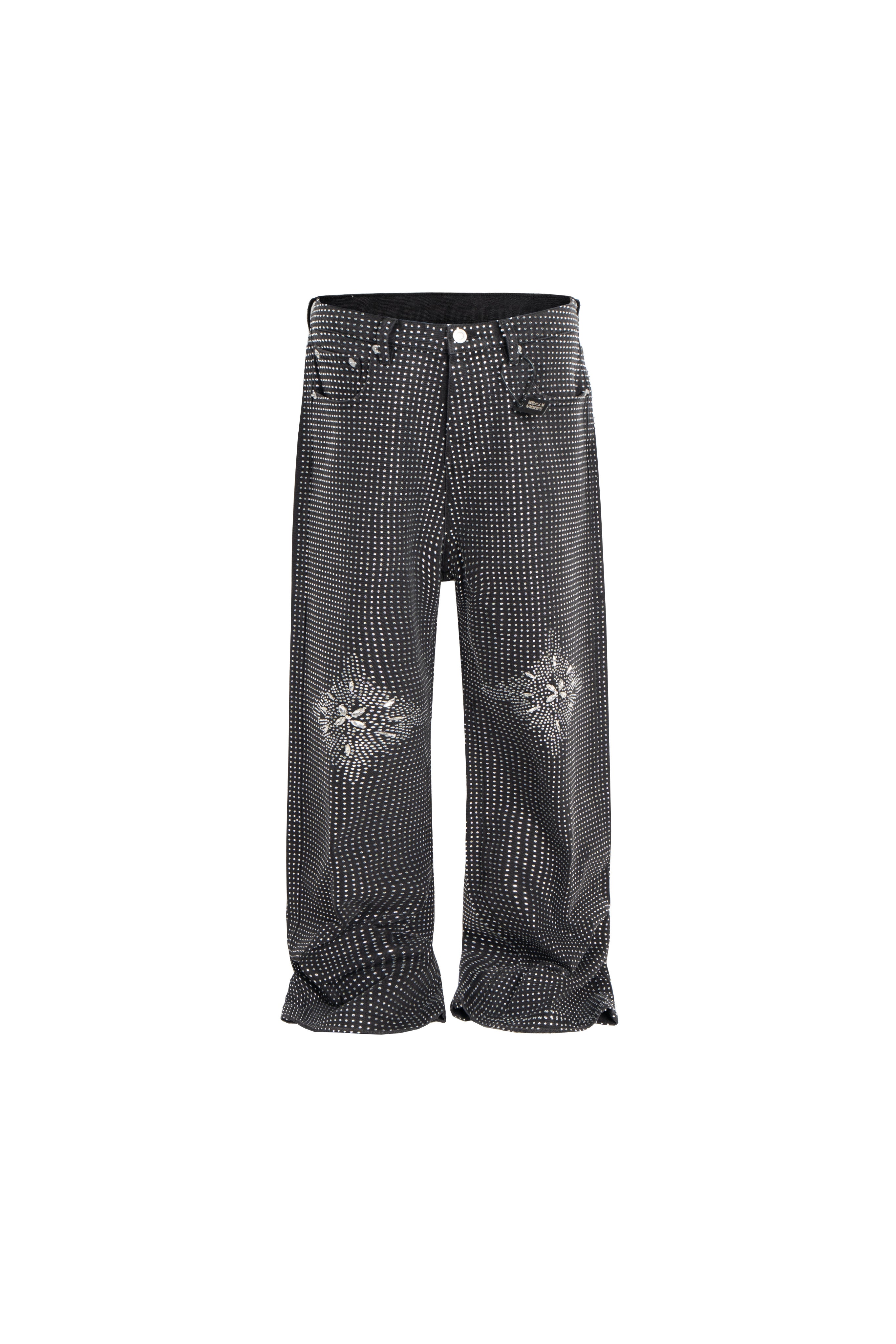 COMET CUTS STONED BLACK JEANS