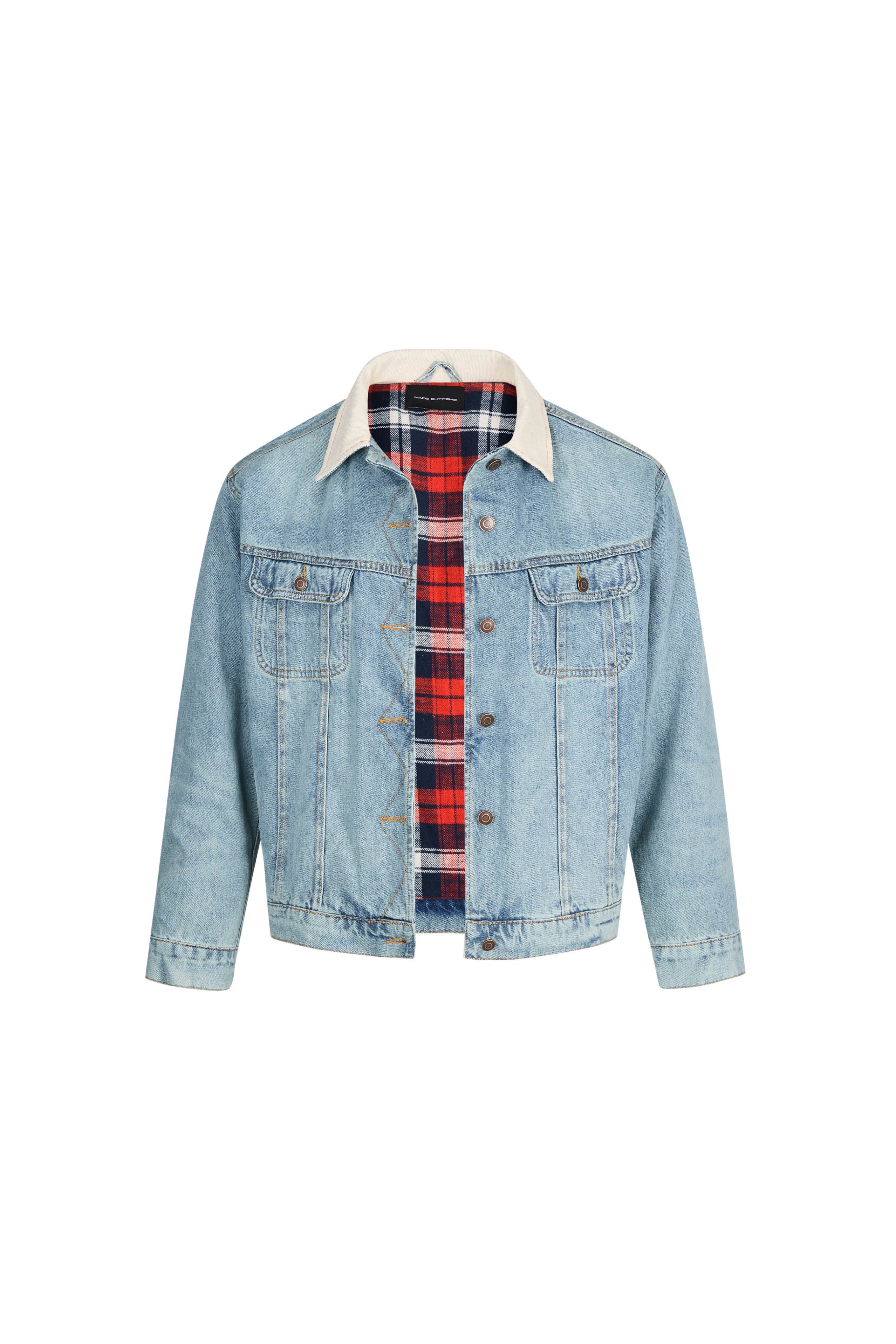 PLAID INNER DENIM JACKET