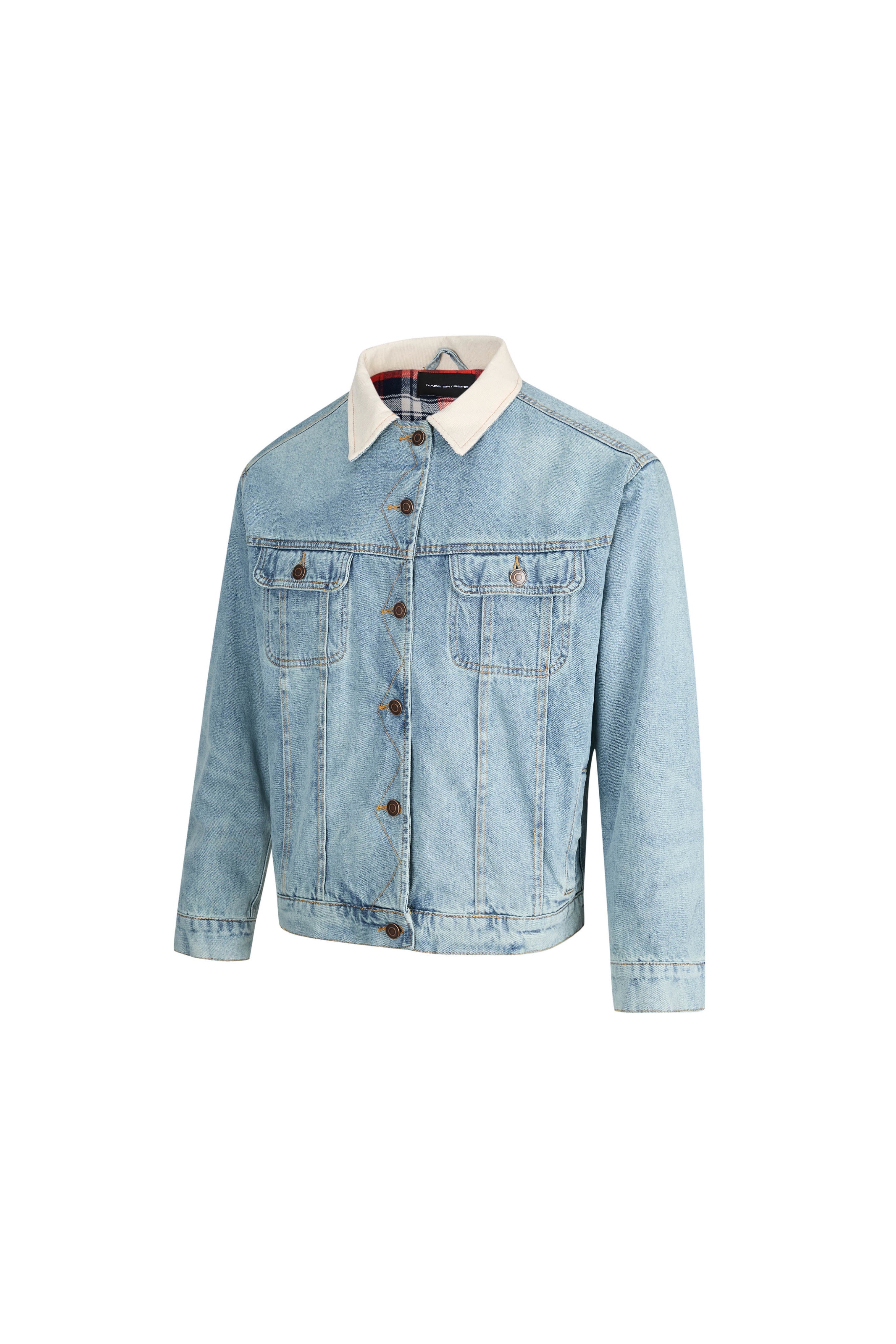 PLAID INNER DENIM JACKET