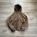 AR TIE MASTER COFFEE BROWN ZIP HOODIE