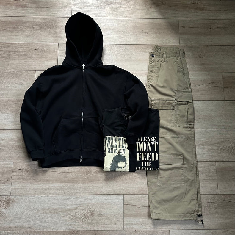 URBAN UTILITY WIDE-LEG CARGO PANTS– Khaki