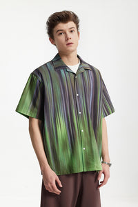 GRADIENT STRIPE SHIRT – Green & Purple