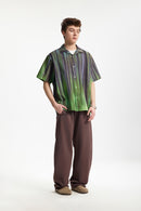GRADIENT STRIPE SHIRT – Green & Purple