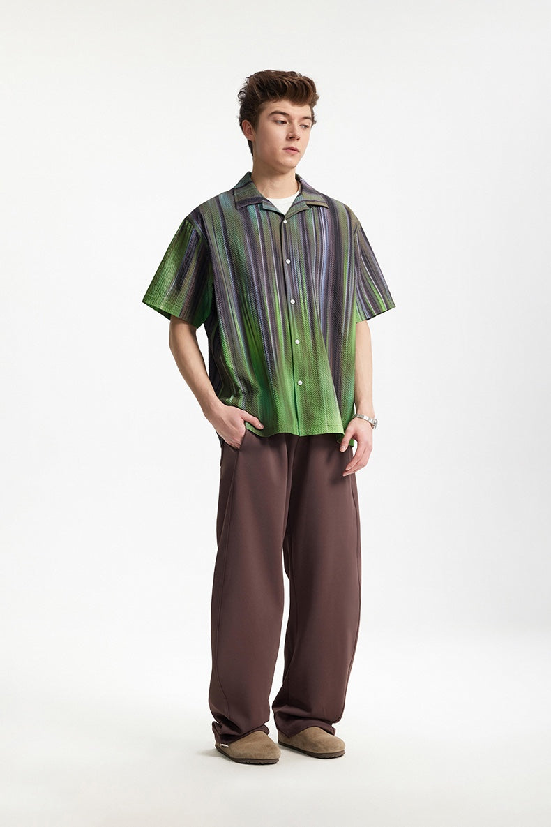 GRADIENT STRIPE SHIRT – Green & Purple