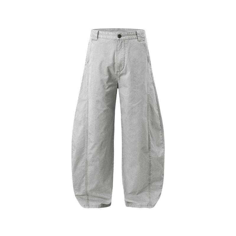 Light gray pants on a white background