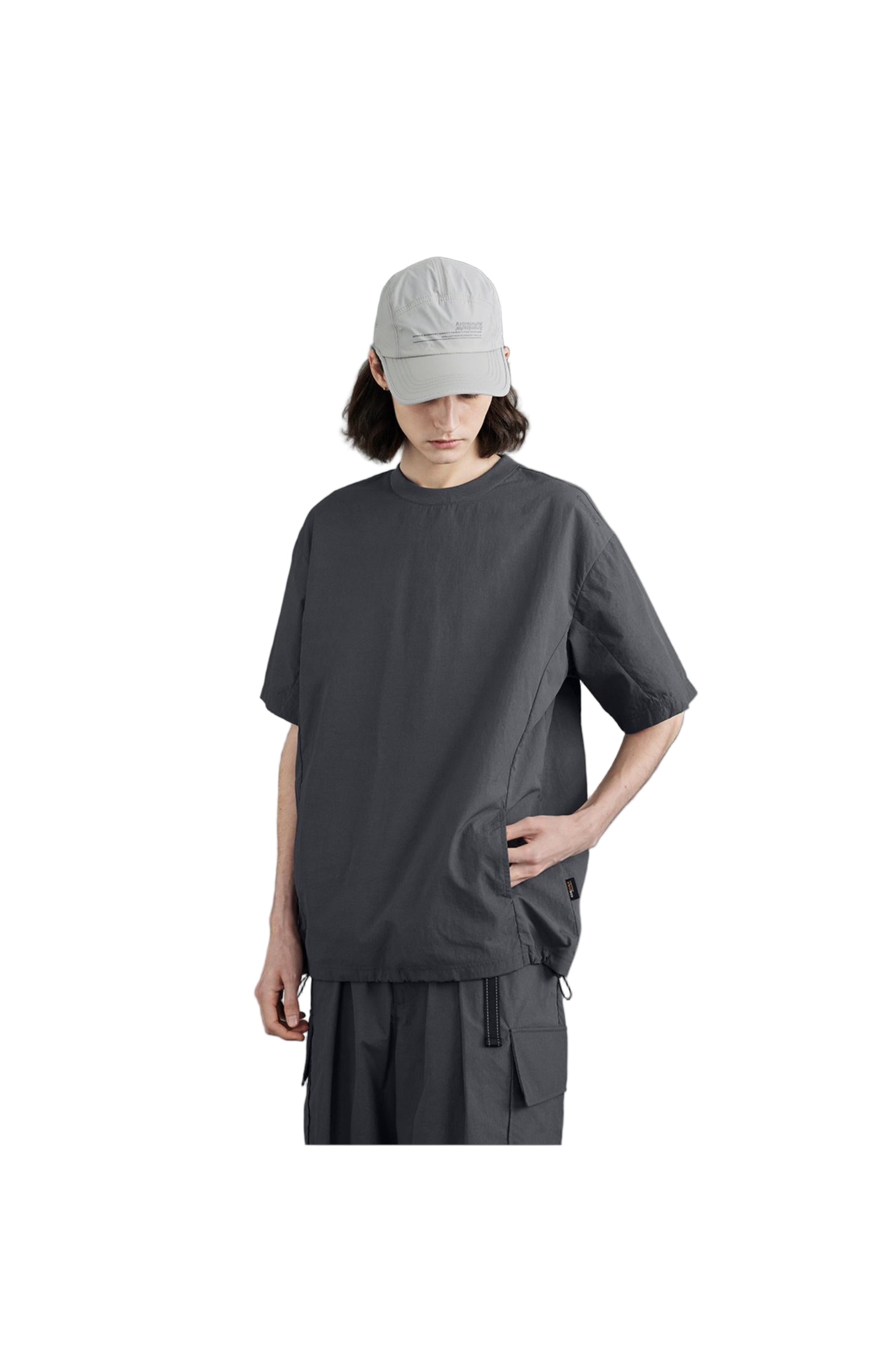 TECHLATON PLAIN GREY TEE