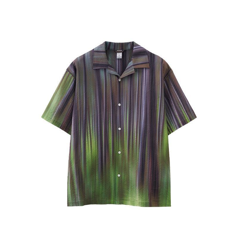 GRADIENT STRIPE SHIRT – Green & Purple