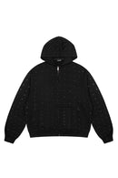 DOTTED ZIPPER HOODIE