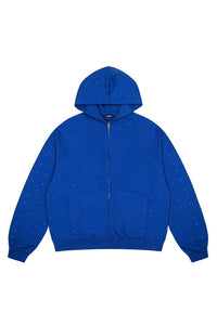 DOTTED ZIPPER HOODIE