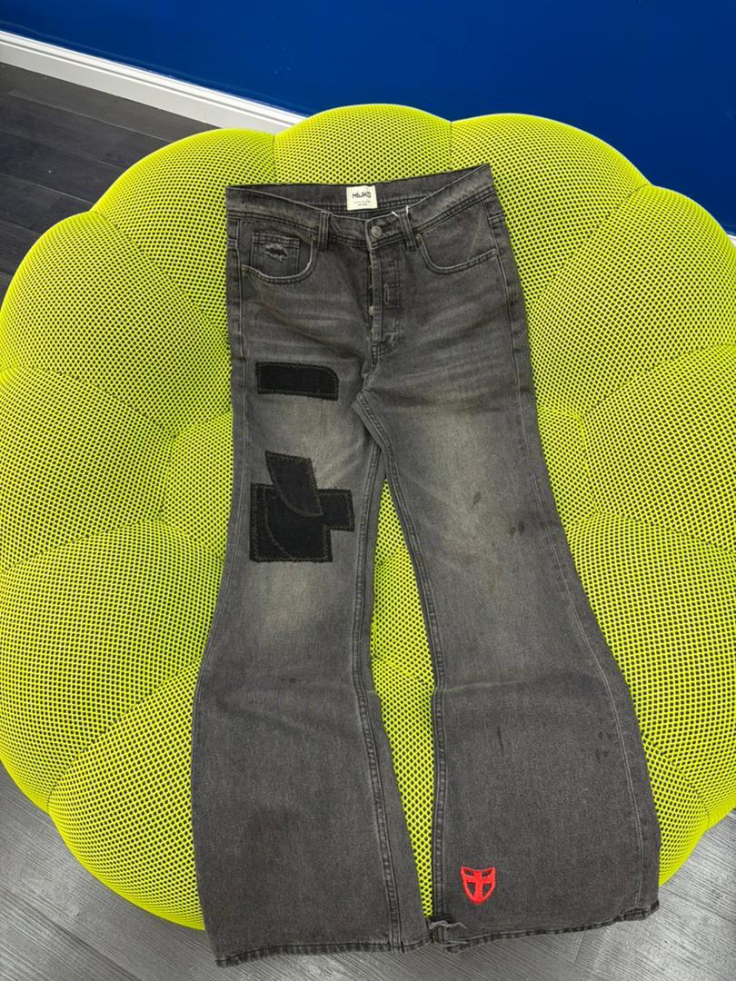ZJ PATCHED GREY JEANS