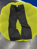 ZJ GLOSSY BLACK FLARE JEANS