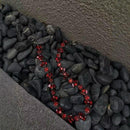 POCKET CHAIN RED TINY BEADS