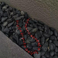 POCKET CHAIN RED TINY BEADS