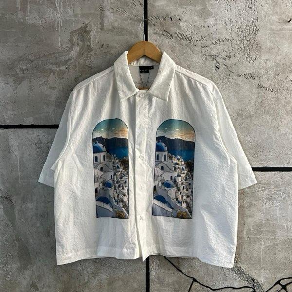 HOUSES GRAPHIC WHITE SHIRT