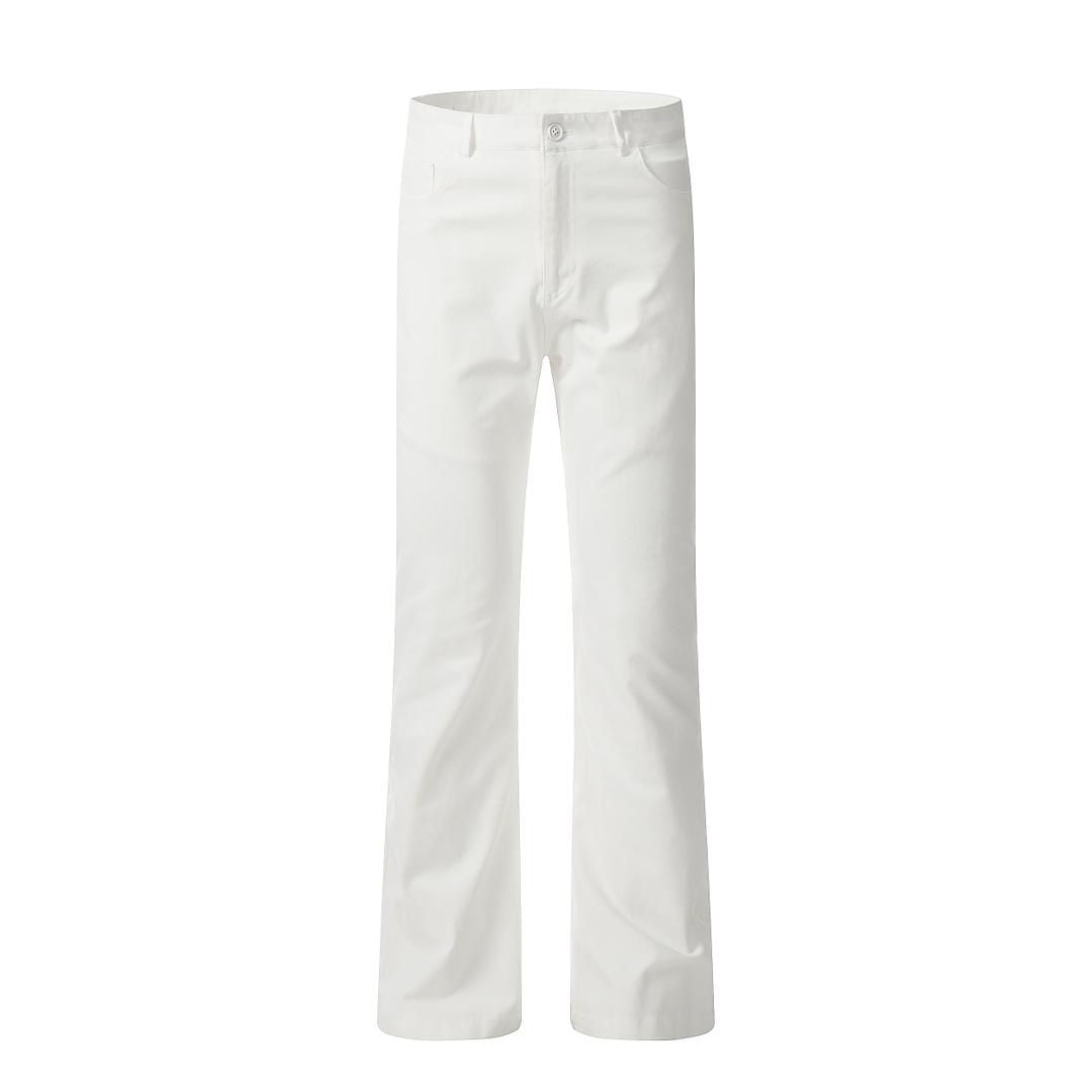 White jeans on a white background
