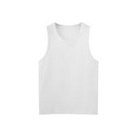 White sleeveless shirt on a white background